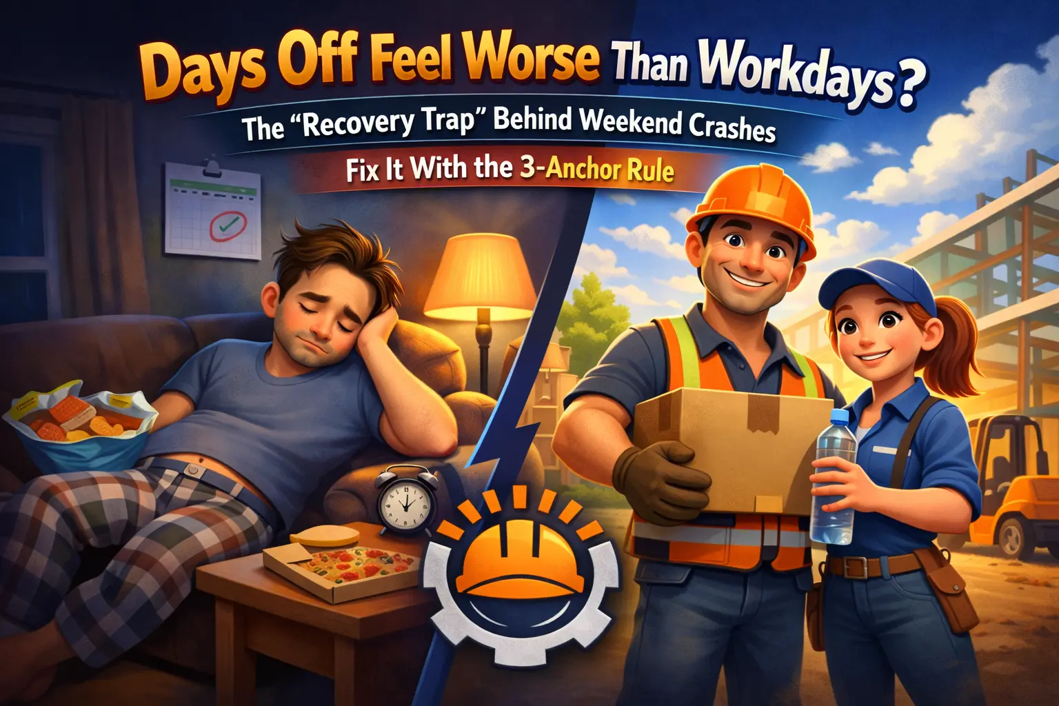 Days Off Feel Worse Than Workdays? The “Recovery Trap” Behind Weekend Crashes — Fix It With the 3-Anchor Rule