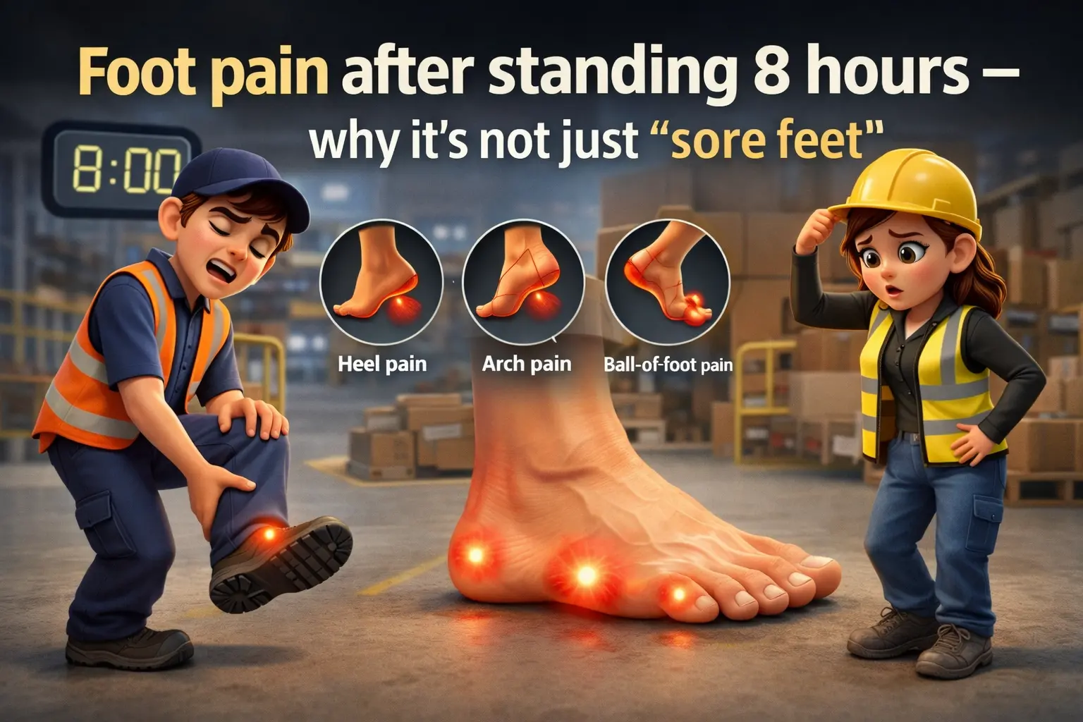 Foot pain after standing 8 hours — why it’s not just “sore feet”
