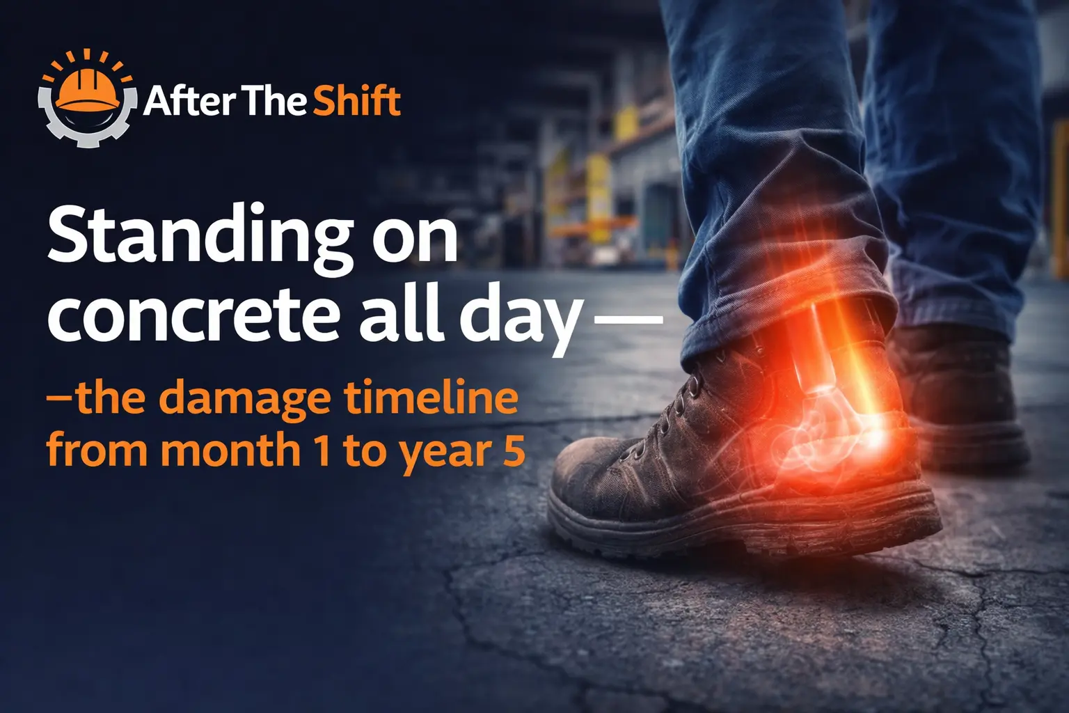 Standing on concrete all day — the damage timeline from month 1 to year 5