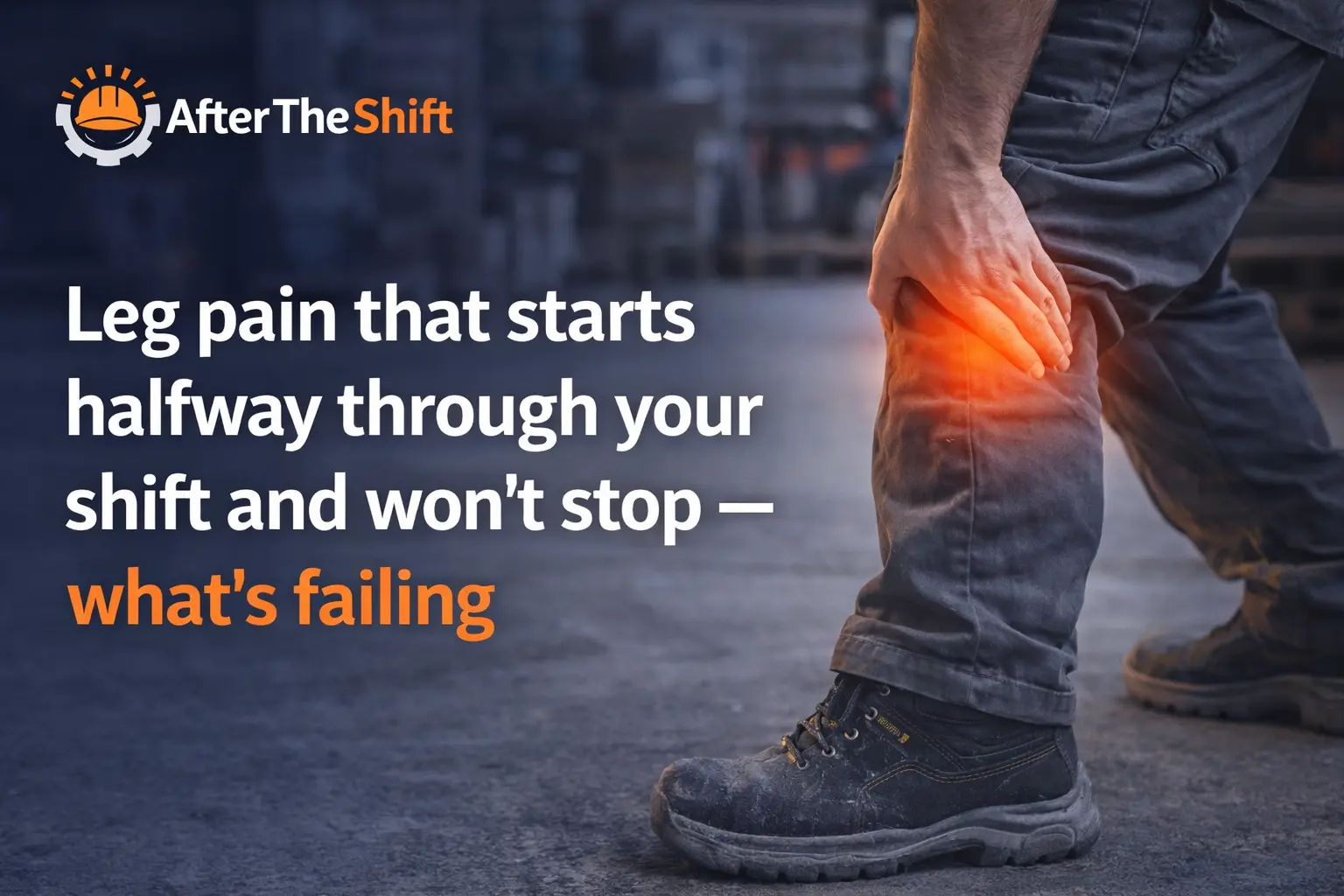 Leg pain that starts halfway through your shift and won’t stop — what’s failing