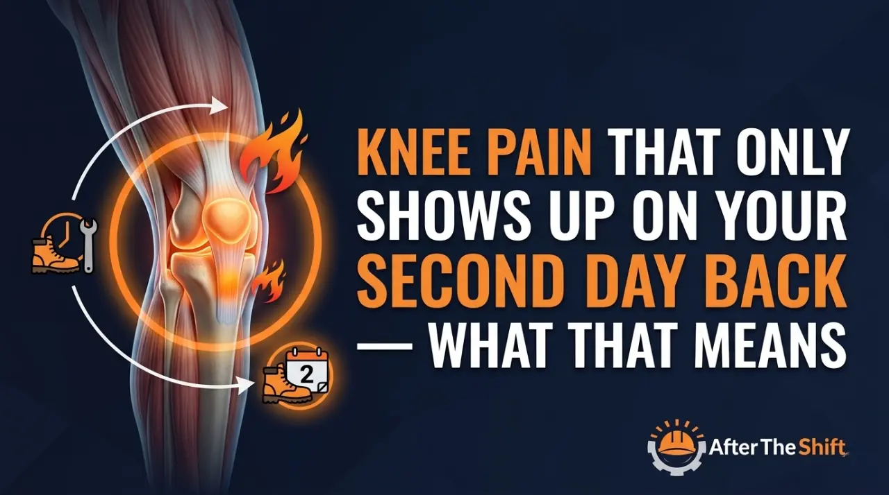 Knee pain that only shows up on your second day back — what that means