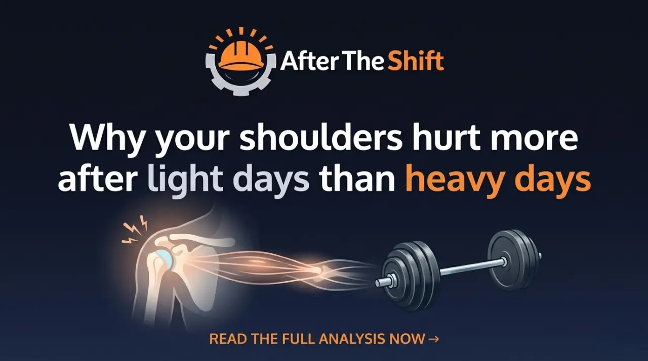 Why your shoulders hurt more after light days than heavy days
