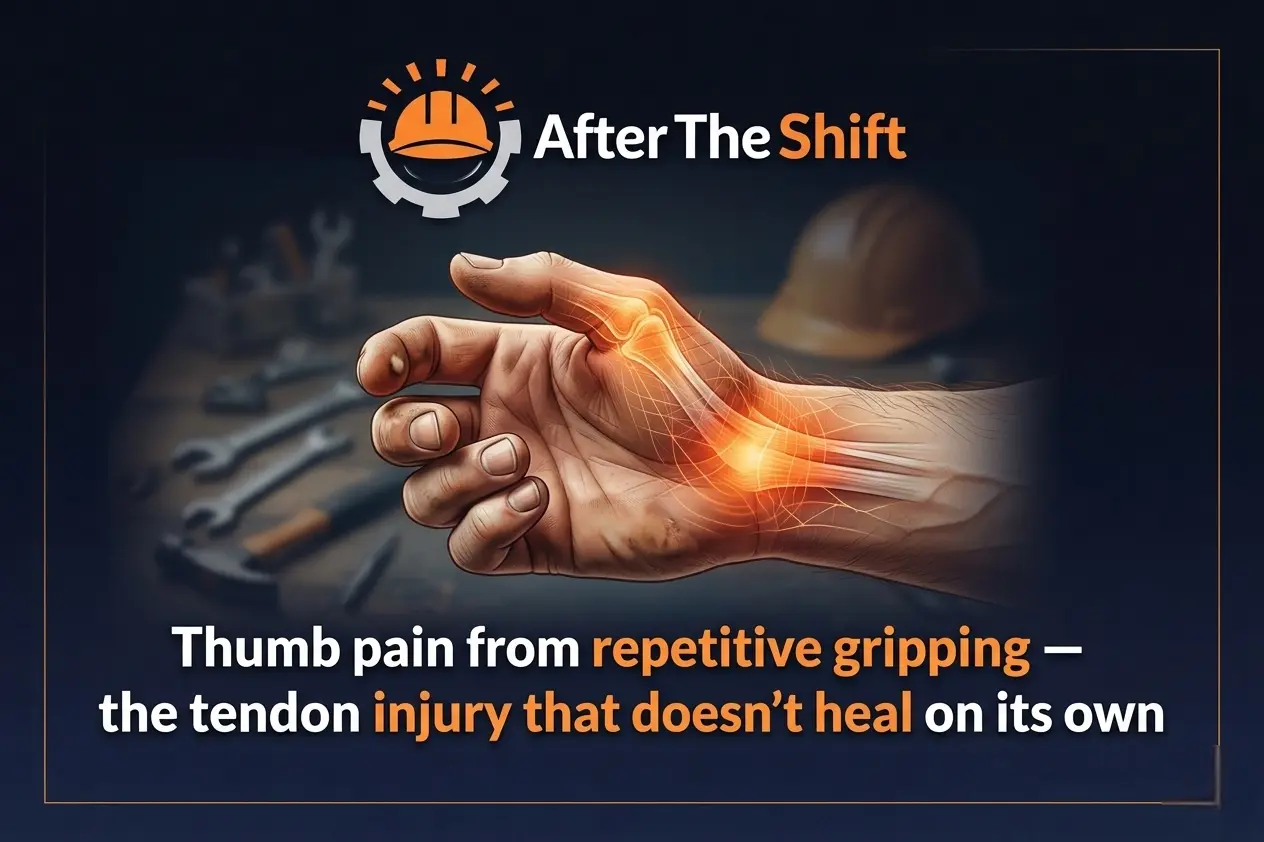 Thumb pain from repetitive gripping — the tendon injury that doesn't heal on its own