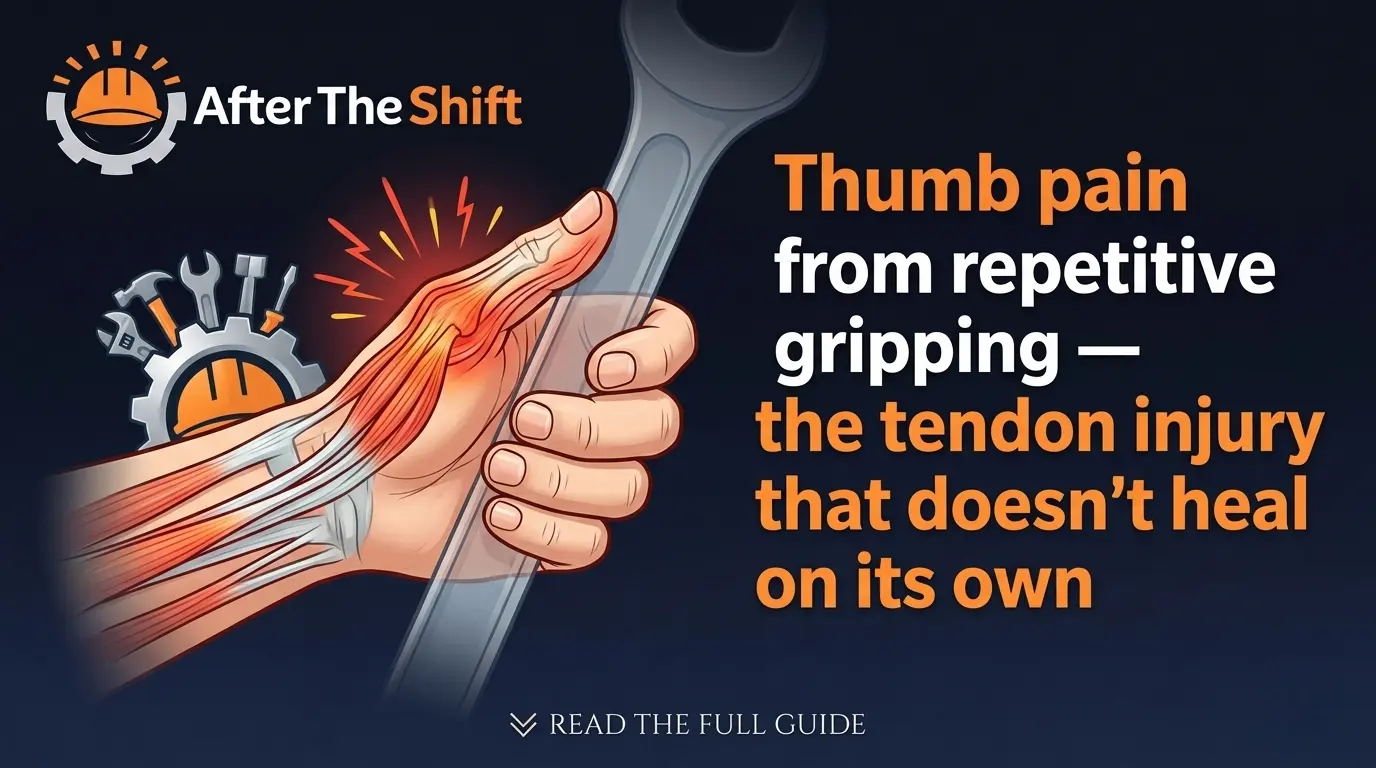 Thumb pain from repetitive gripping — the tendon injury that doesn't heal on its own
